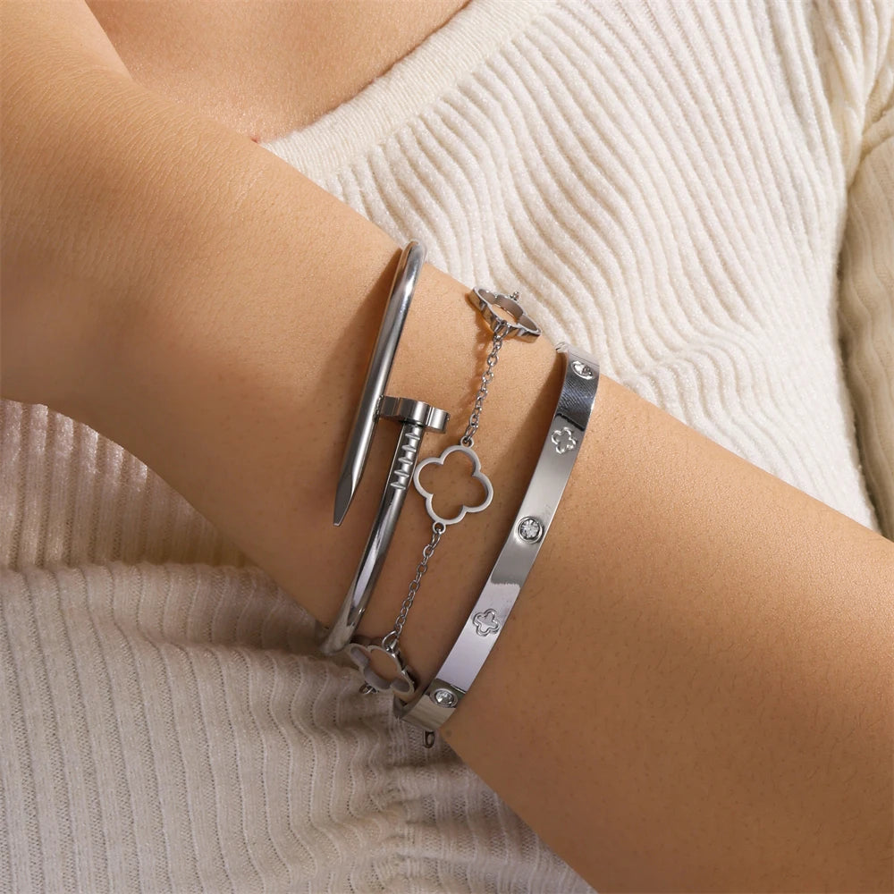 3 bracelet acier inoxydable.