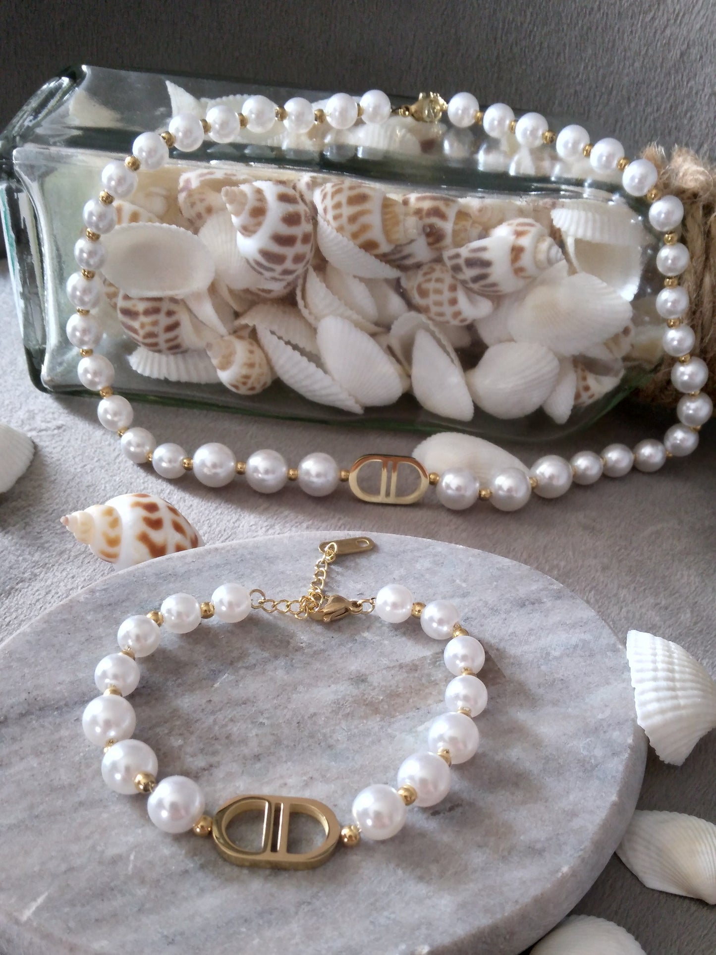 Collier&bracelet perla