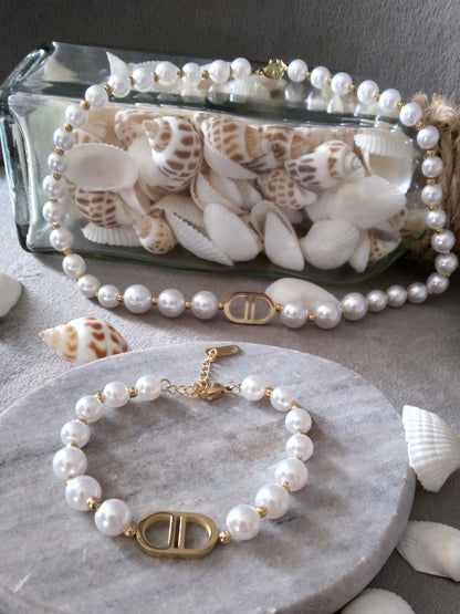 Collier&bracelet perla