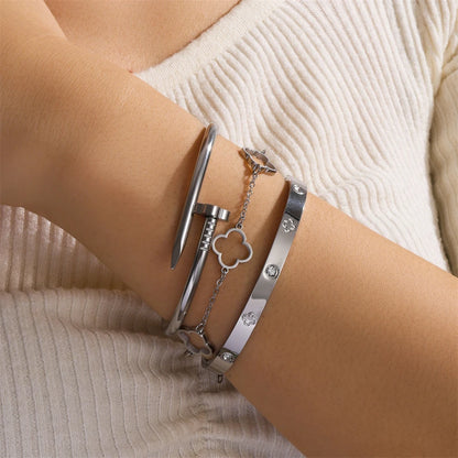 3 bracelet acier inoxydable.