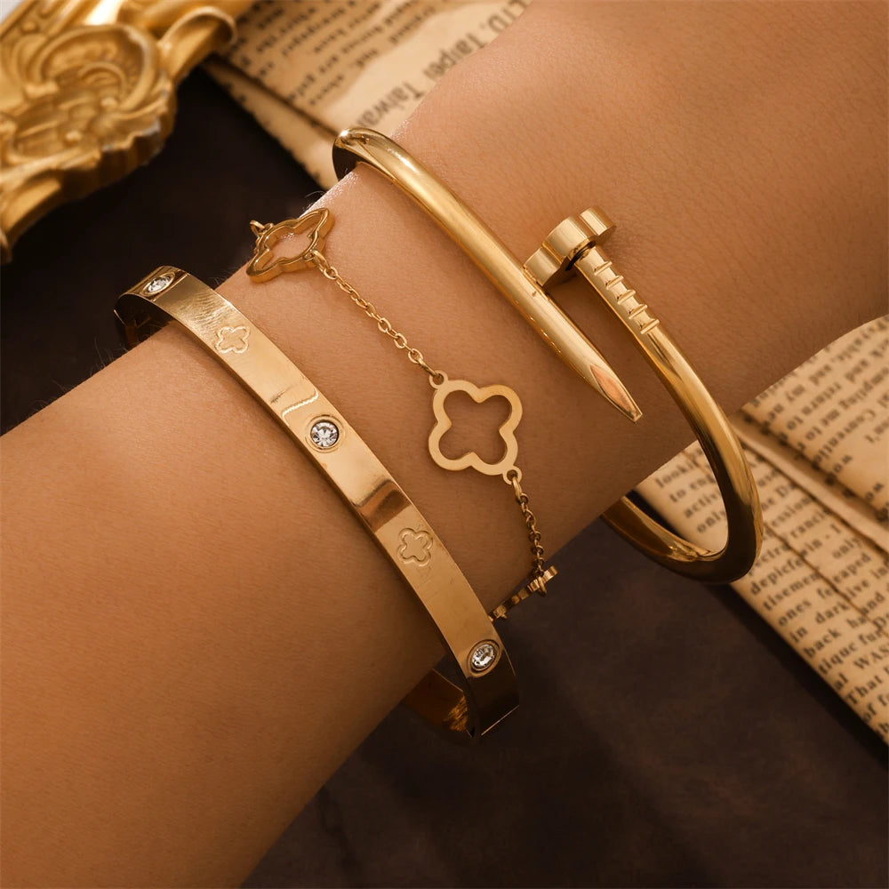 3 bracelet acier inoxydable.